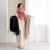 ふわほわフリンジマフラー