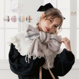 チェック柄ガーリーストール