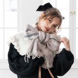 チェック柄ガーリーストール