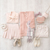 チェック柄ガーリーストール