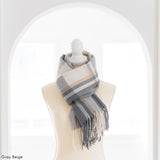 チェック柄ガーリーストール