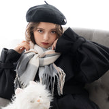 チェック柄ガーリーストール