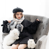 チェック柄ガーリーストール