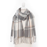 チェック柄ガーリーストール