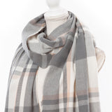 チェック柄ガーリーストール