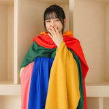 カラバリ大判無地ストール