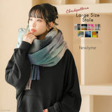 チェック柄大判ストール