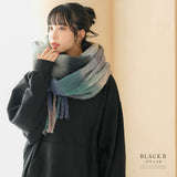 チェック柄大判ストール