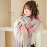 チェック柄大判ストール