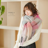 チェック柄大判ストール