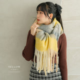 チェック柄大判ストール