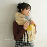 チェック柄大判ストール