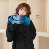 チェック柄大判ストール