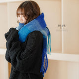 チェック柄大判ストール