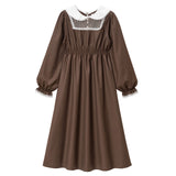 ヨークレース丸襟ワンピース