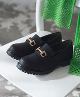 トラックソールビットローファー