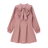 ラッフルフリルボウタイワンピース