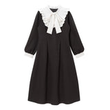 ラッフルフリルボウタイワンピース