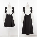 レイヤード風ボウタイリボンジャンスカワンピース