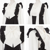 レイヤード風ボウタイリボンジャンスカワンピース