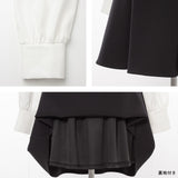 レイヤード風ボウタイリボンジャンスカワンピース