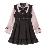 キラキラハートクロスベルトワンピース