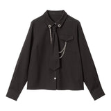 【メール便】ネクタイ付きシャツブラウス