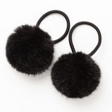 2setファーぽんぽんヘアゴム