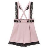 キラキラハートショルダーレースショートパンツ