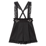 キラキラハートショルダーレースショートパンツ