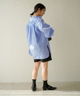 バックギャザードロストスリーブシャツ