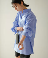 バックギャザードロストスリーブシャツ