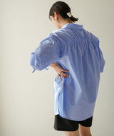 バックギャザードロストスリーブシャツ