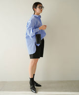 バックギャザードロストスリーブシャツ