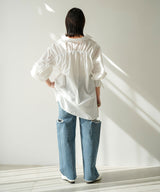 バックギャザードロストスリーブシャツ