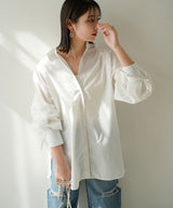 バックギャザードロストスリーブシャツ