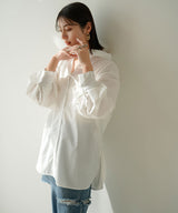 バックギャザードロストスリーブシャツ