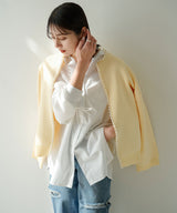 バックギャザードロストスリーブシャツ