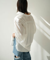 バックギャザードロストスリーブシャツ