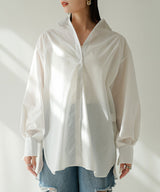 バックギャザードロストスリーブシャツ