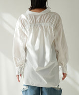 バックギャザードロストスリーブシャツ