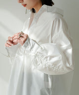 バックギャザードロストスリーブシャツ