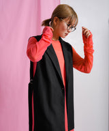 【メール便】配色メローシアーロングワンピース