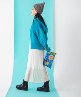 【メール便】配色メローシアーロングワンピース