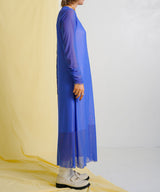 【メール便】配色メローシアーロングワンピース