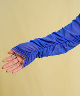 【メール便】配色メローシアーロングワンピース