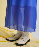 【メール便】配色メローシアーロングワンピース