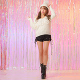 ビジューハート3連ピアス