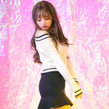 ビジューハート3連ピアス