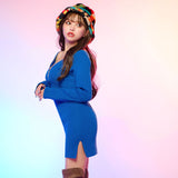 パールビジューフープピアス